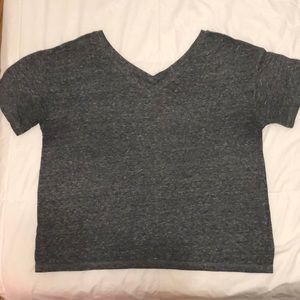 Gap Linen Gray V-Neck Shirt